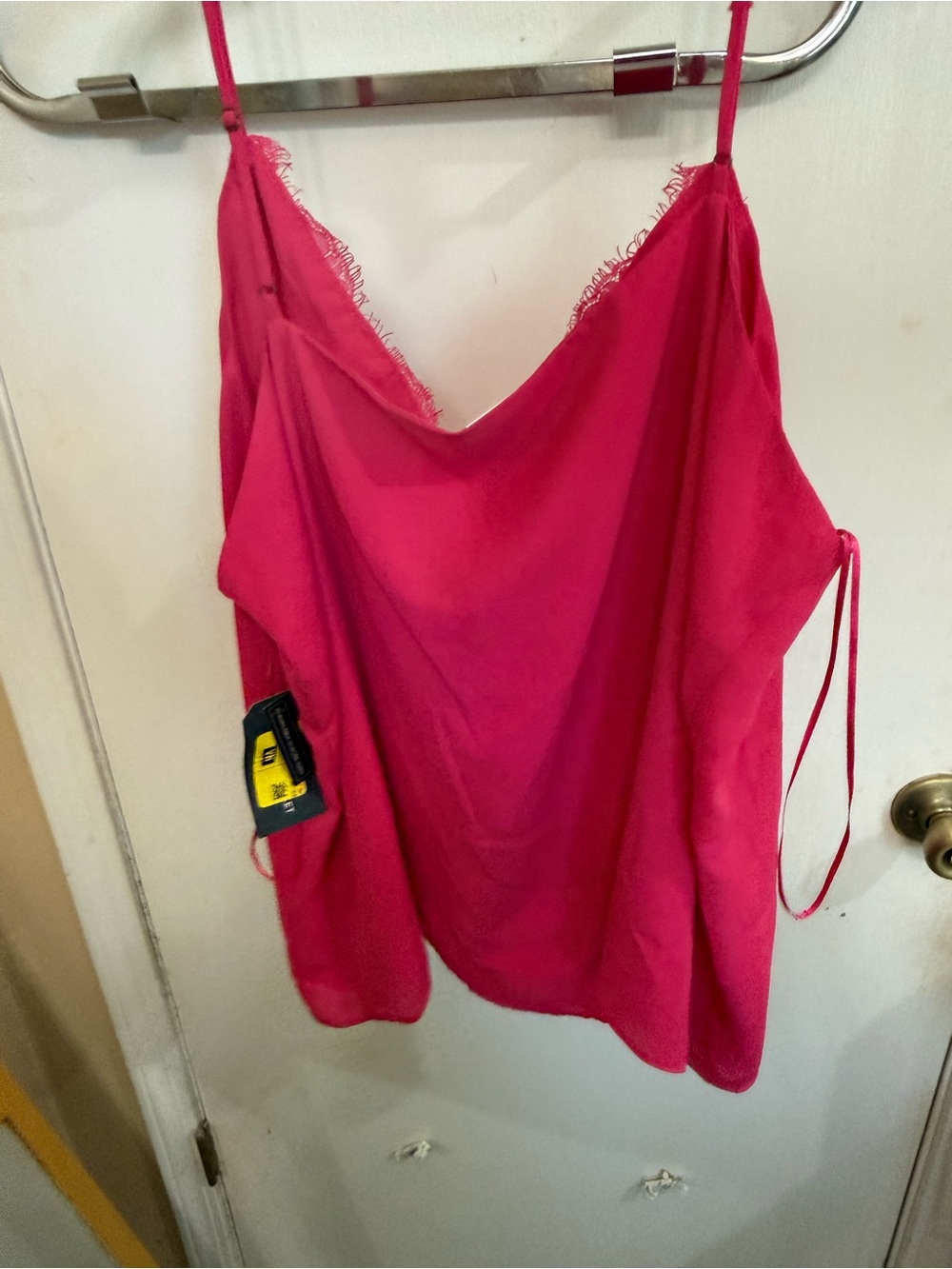 Melrose and Market Fuchsia Lace-Trim V-Neck Slip Tank - Picture 4 of 4